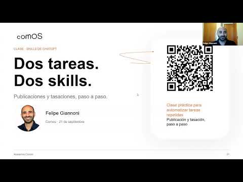 Clase de Skills de ChatGPT con Felipe Giannoni: publicaciones y tasaciones paso a paso